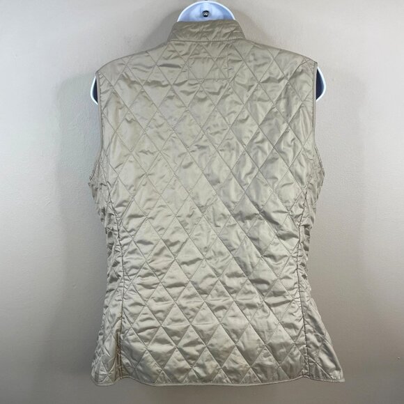Banana Republic Old Money English Country Hunting Quilted Vest Size M Champagne - Picture 2 of 13